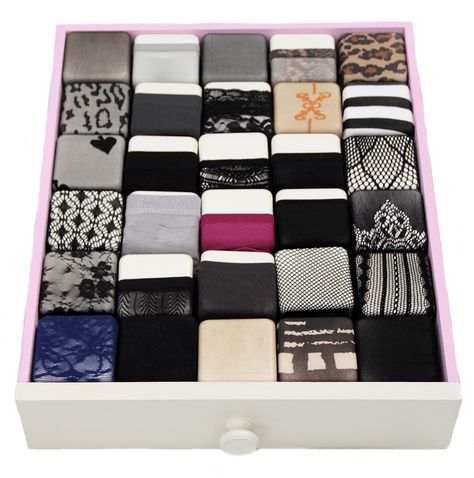 Utterly Organised: Organise your Tights, Stockings & Leggings with Stoxbox Dresser Top Organization Ideas, Dresser Top Organization, Pants Organization, Wardrobe Organisation, Dresser Top, Home Storage Solutions, Clothes Pin Crafts, Creative Storage, Room Closet