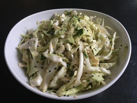 Asian Cabbage Salad- a Lean and Green Recipe – Stacey Hawkins Store Lean Green Recipes, Asian Cabbage Salad, Asian Cabbage, Medifast Recipes, Lean And Green, Recipes Low Carb, Green Recipes, Lean And Green Meals, Hearty Salads