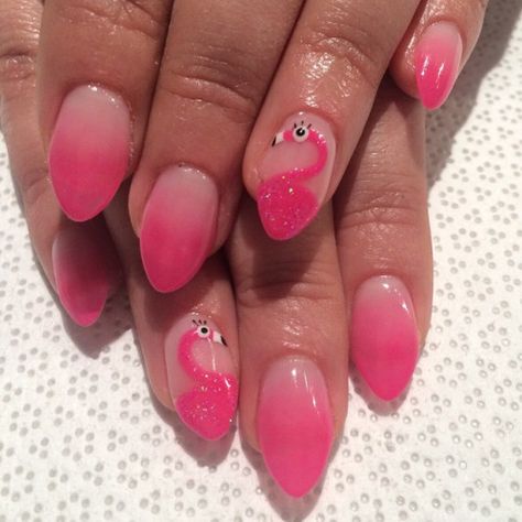 Island Nails, Flamingo Nails, Hippie Nails, Nail Art Designs Summer, Hair Skin Nails, Nail Art Summer, Nail Designs Summer, Tropical Vibes, Acrylic Nail Designs