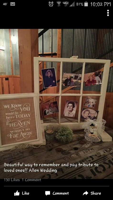 Window Rustic Memory Table, Wedding Memorial Ideas, Memory Table Wedding, Memorial Ideas, Memory Table, Wedgewood Wedding, Display Family Photos, Wedding Display, Signing Table Wedding