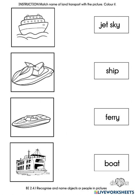 Water Transportation Activities, Transport Worksheets For Kindergarten, Water Transportation Worksheet, Land Transportation Worksheet, Worksheet On Transport For Kindergarten, Mode Of Transport Worksheet, Water Transport, Transportation Worksheet, Orange Room