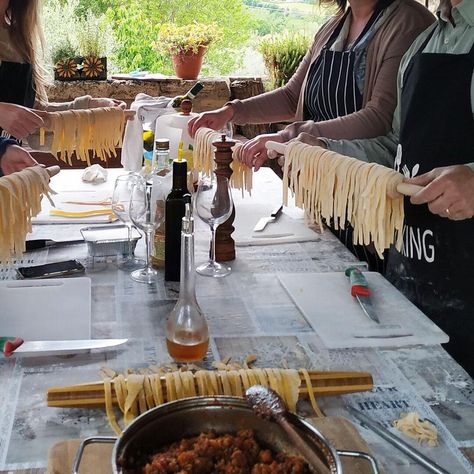 Enjoy a private and authentic cooking class in a local Radda in Chianti farmhouse with your hosts Giorgia and Luigi. This is a perfect experience for anyone looking to connect with local culture over food. Your cooking class will take place in a local home on the outdoor patio where Giorgia will teach you 2-3 traditional Italian dishes including handmade pasta. After cooking, you will enjoy your meal together in their beautiful home. • Pasta making and cooking lesson in a local home • Wine and o Cooking Classes In Italy, Pasta Class Italy, Cooking Class In Italy, Cooking Class Italy, Cooking Class Aesthetic, Graduation Party Ideas For Guys, Outdoor Graduation Party Ideas, Italy Cooking Class, Tuscany Wine Tour