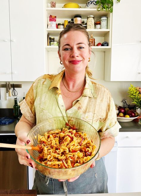 Allison Roman, Roman Recipes, Tri Color Pasta, Paprika Recipes, Alison Roman, Tomato Pasta Salad, Classic Pasta Salad, Roman Food, Potato Varieties