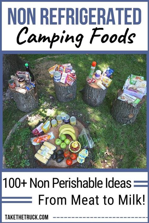 Cooler Packing For Camping, Camping Food Cooler, Canned Food For Camping, Food Camping Hacks, Car Camping Meals Food Ideas, Dry Food Camping Meals, Camp Snacks No Refrigeration, No Cook Hiking Food Backpacking Meals, Camp Meals No Refrigeration