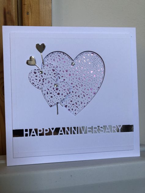 Anniversary Handmade Cards, Card Making Ideas For Beginners, Handmade Greeting Card Designs, Anniversary Cards Handmade, Seasons Greetings Card, Wedding Cards Handmade, Ctmh Cards, 25th Wedding Anniversary, Birthday Cards For Friends