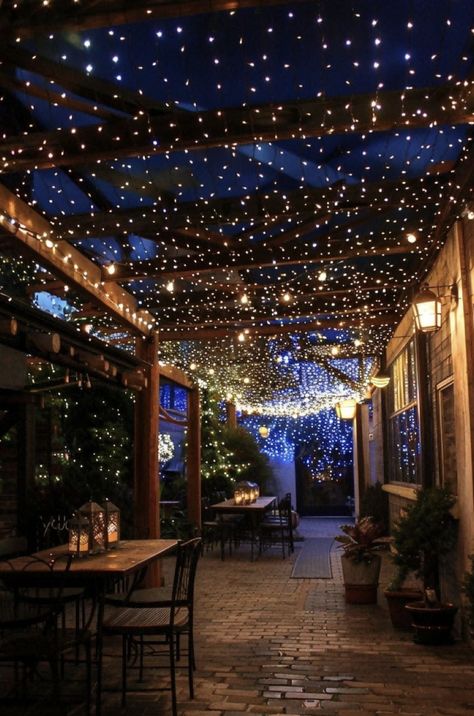 Budget Friendly Lighting, Rustic Outdoor Lighting, Steel Decor, String Lighting, Net Lights, La House, Led Crystal Chandelier, Patio String Lights, Backyard Dreams