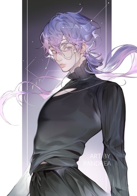 Purple Male Character Design, Uki Violeta New Outfit, Purple Hair Drawing, Manhwa Artstyle, Uki Violeta, Male Witch, Apocalypse Art, Drawing Images, Art Appreciation