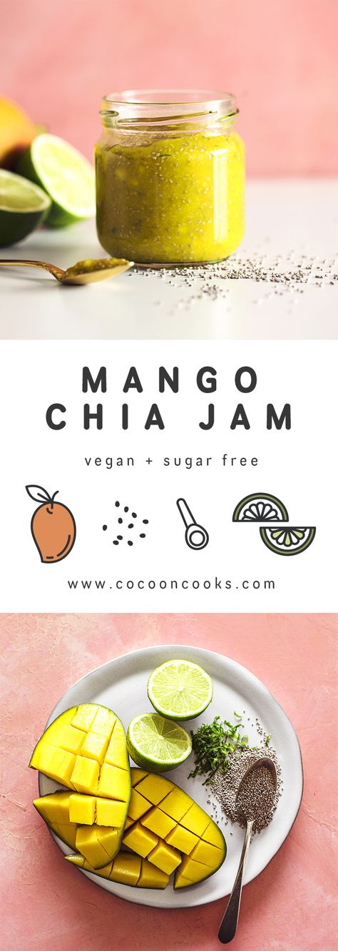 Vegetarian Food List, Healthy Jam, Seeds Recipes, Easy Jam Recipe, Strawberry Chia Jam, Yoghurt Recipe, Homemade Jams, Chia Jam, Healthy Substitutions