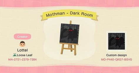 Animal Crossing Cryptidcore, Moonstone Island, Achn Ideas, Acnh Halloween Code, Acnh Signs, Acnh Spooky, Acnh Art, Acnh Halloween, Fairy Island