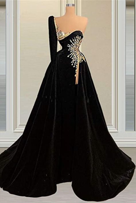 This black and gold wedding dress is classic and  timeless, chic and modern, gorgeous, elegant charming and nectarean. It is better for you to offer your details Bust, Waist, Hips, Height with shoes. Black And Gold Wedding Dress, Black And Gold Evening Gown, Black And Gold Gown, Black And Gold Wedding, Celebrity Gowns, Gold Wedding Dress, Dress Bridesmaid, Wedding Dress Inspiration, Wedding Bridesmaid Dresses