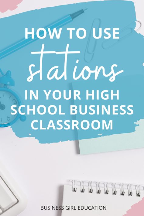 Supercharge your high school business and marketing classroom with stations! Explore the benefits, tips, and ideas for using interactive stations. Boost engagement, promote collaboration, and equip students with essential skills. Get ready for an exciting learning experience that prepares students for real-world success! #HighSchoolEducation #BusinessClassroom #MarketingClassroom #InteractiveLearning #StudentEngagement #Collaboration #SkillsDevelopment #TeachingTips Student Stations In Classroom, Business Classroom Decorating Ideas, Business Classroom Ideas, High School Business Projects, Marketing Classroom Decor, Business Activities For Students, High School Marketing Classroom Ideas, Marketing Classroom High Schools, Business Teacher High School