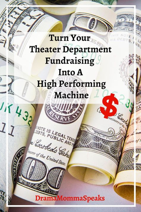 Nothing is worse than having no money to produce your play or musical. Here are fundraising ideas to help you. #dramamommaspeaks#schoolfundraising Middle School Drama, Ways To Fundraise, High School Plays, Theatre Classroom, Teaching Theatre, Drama Education, Theatre Education, Teaching Drama, High School Drama