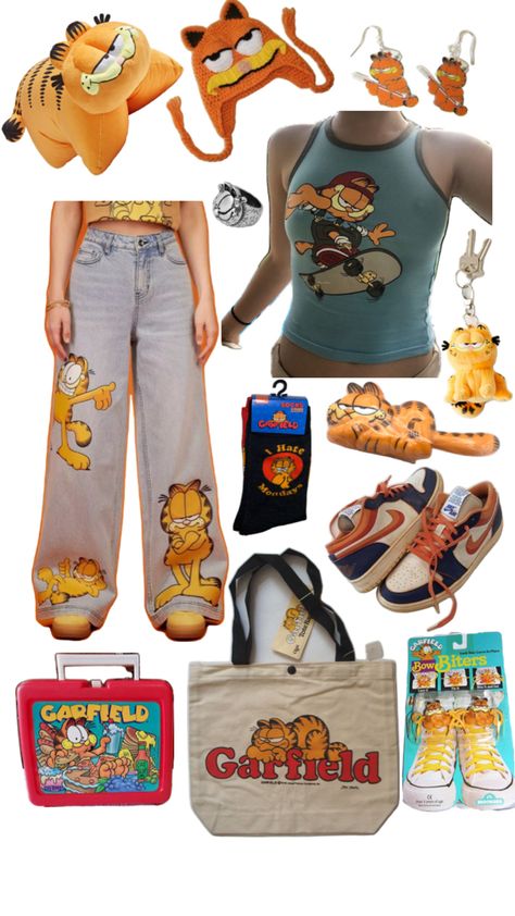 Garfield outfit Garfield Outfit, Garfield Costume, Garfield Halloween, Monster Prom, Cosplay Makeup, Aesthetic Clothes, Prom, Halloween, Outfit Inspo