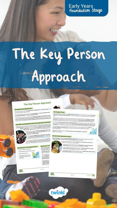 The key person approach is commonly used in early years settings. Learn all about the approach by clicking on this pin. Early Years Practitioner, Early Years Foundation Stage, Book People, Early Years, Child Development, Professional Development, School Activities, Early Childhood, Preschool