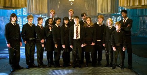 In Harry Potter and the Order of the Phoenix, Harry established Dumbledore's Army. Lots of things about the secretive group were cut from the movies. Dave Legeno, Harry Potter Questions, Harry Potter Witch, Harry Potter Groups, Harry Potter Dumbledore, Film Harry Potter, Which Hogwarts House, Matthew Lewis, Jason Isaacs