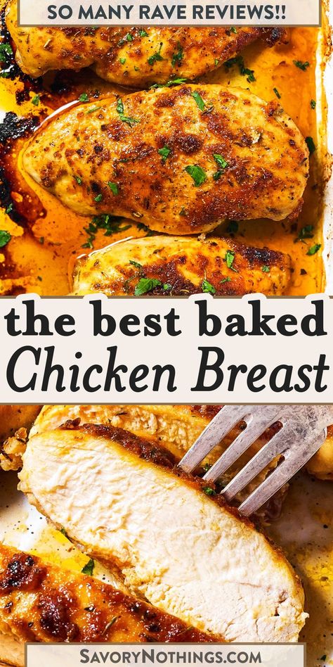 Best Baked Chicken Breast, Chicken Breast Oven Recipes, Oven Baked Chicken Breast, Best Baked Chicken, Chicken Boneless Breast Recipes, Oven Baked Chicken Breasts, Chicken Breast Recipes Baked, Dada Ayam, Easy Chicken Dinner Recipes