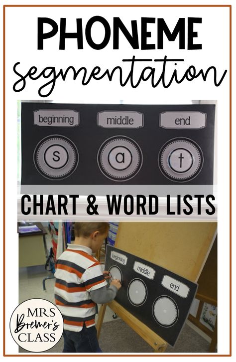 Middle Sounds Activities, Phoneme Segmentation Activities, Segmenting Activities, Sight Words Kindergarten Activities, Phoneme Segmentation, Word Work Kindergarten, First Grade Words, Letter Sound Activities, Alphabet Activities Kindergarten