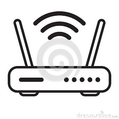 router-related-signal-icon-isolated-wifi-router-vector-illustration-isolated-white-background Wifi Illustration, Rv Wifi, Wifi Router, Router, Easy Drawings, Lei, White Background, Vector Illustration, Butter