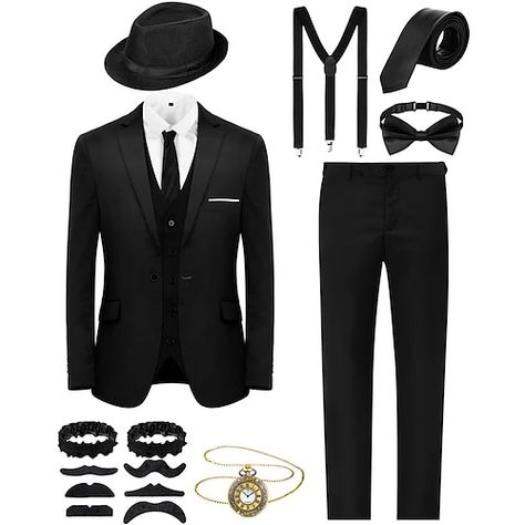 Great Gatsby Party Outfit For Men, Cocktail Halloween, Carnival Masquerade, Oktoberfest Outfits, 2023 Clothing, 1920s Outfits, Womens Basic Tops, Mens Outdoor Jackets, Costumes For Teens