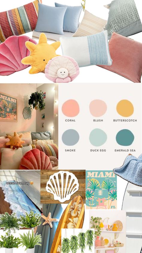 Coconut Girl Room, Garage Hangout, Beach Room Ideas, Ocean Room Decor, Preppy House, Summer Room Decor, Dream Room Ideas, Surf Room, Bedroom Beach