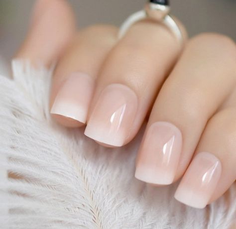 Natural Fake Nails, Short French Nails, Stars Nails, Baby Boomers Nails, Finger Nail Art, Manicure Tips, Wedding Nails Design, Nail Art Wedding, Nail Swag