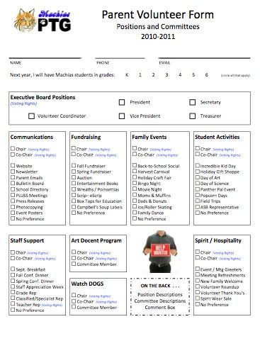 A Volunteer Recruitment form uploaded from the PTO Today File Exchange. A little overkill for Highland, but I like the idea for more parental involvement. Parent Volunteer Form, Pto Membership, Pta Volunteer, Pta Board, Pta Membership, Volunteer Quotes, Pta Moms, Pto Today, Volunteer Coordinator