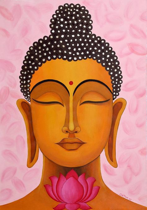 Buy The Budhha Original Canvas Painting ,painting for Positive Vibes ,new Home Decor Religious Buddha Painting for Yoga Room Meditation Budhha Online in India - Etsy Lord Buddha Canvas Painting, Positive Paintings For Home, Easy Canvas Painting Diy Ideas Simple Abstract Art, Positive Art Painting Canvas, Zen Painting Ideas On Canvas, Simple Buddha Painting, Office Canvas Painting Ideas, Buddha Painting Simple, Composition Drawing Painting