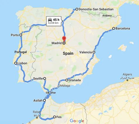 Two Weeks In Spain, 2 Weeks In Spain, Spain Road Trip, Portugal Itinerary, Backpacking Spain, Morocco Itinerary, Portugal Vacation, Spain Itinerary, Road Trip Europe