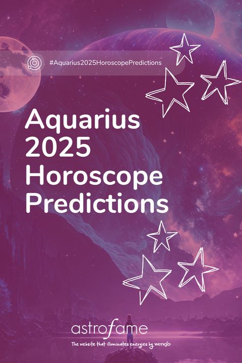 Aquarius, 2025 promises to be a year of innovation and change! Your unique perspective will lead to breakthroughs and exciting opportunities. How will you harness your creativity to make a difference? Explore your full horoscope to see what the universe has in store for your visionary spirit. 🌌💡 #Aquarius2025 #Horoscope #Astrofame #AstrofameHoroscopes #AstrofamePredictions Careers For Aquarius, Aquarius Characteristics, Aquarius Images, Aquarius Love, Aquarius Horoscope, Aquarius Woman, Age Of Aquarius, Love Horoscope, Symbols And Meanings