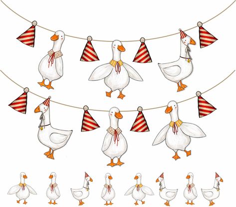 Goose Party, Animal Themed Party, Table Top Decorations, Storybook Theme, Confetti Table, Farm Baby Shower, Essentials Set, Farm Baby, Ribbon Banner