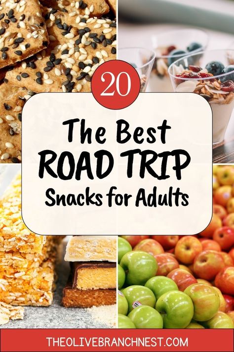 As you head on your next long car journey with a collection of fun and easy road trip snacks for adults. These ideas are not only delicious but also packed with healthy proteins to keep you energized. Whether you're navigating winding roads or cruising on the highway, these snacks ensure your journey is as enjoyable as the destination. Perfect for any long trip, they're designed to make snacking in the car a delightful experience.Clear chat Healthy Snacks To Pack For Travel, Healthy Road Trip Snacks For Adults Cars, Vacation Snacks To Pack, Road Trip Meals For Adults, Roadtrip Snacks For Adults, Healthy Car Snacks, Car Trip Snacks, Car Trip Food, Road Trip Snacks For Kids