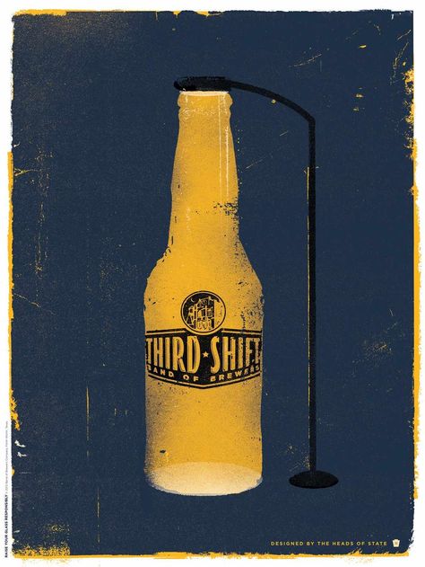 Third Shift: Light, 1 Beer Poster Design, Beer Promotion, Craft Beer Packaging, Third Shift, Beer Ads, Beer Advertising, Beer Ad, Beer Poster, Visual Metaphor