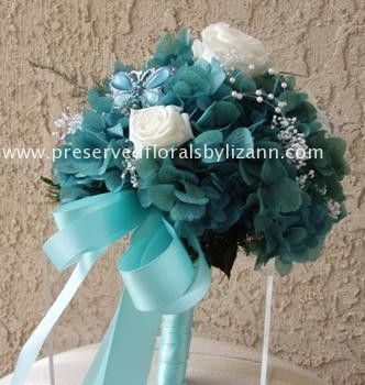 Another one Teal Wedding Bouquet, Teal Hydrangea, Beach Wedding Color Palette, Teal Wedding Flowers, Teal Bouquet, Diy Fall Wedding Decorations, Blue Green Wedding, Jade Wedding, Vintage Garden Wedding