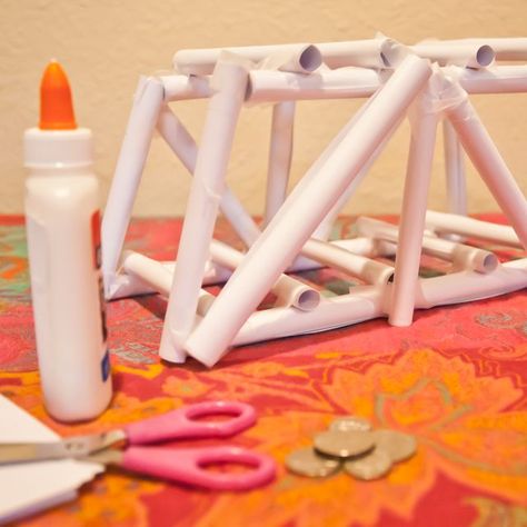 How to Make a Strong Paper Bridge Purification Of Water, Paper Bridge, Paper Tower, Bridge Ideas, Transportation Activities, Bridge Model, Truss Bridge, Engineering Activities, Fun And Easy Crafts