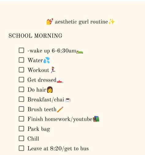 Morning Routine Before School, Routine Before School, Before School Routine, Glow Getter, School Routine, Water Exercises, Before School, Adrenal Fatigue, Self Care Activities