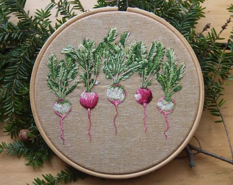 Herb Embroidery, Garden Embroidery, Diy Embroidery Designs, Contemporary Embroidery, Embroidery Stitches Tutorial, Hand Embroidery Projects, Cute Embroidery, 자수 디자인, Hand Embroidery Art