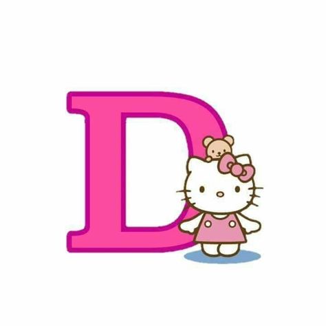 I Heart D, D Wallpaper Letter Cute, Hello Kitty Printables, Hello Kitty Rooms, Hello Kitty Images, Cocoppa Wallpaper, Aesthetic Letters, Iphone Obsession, Hello Kitty Drawing