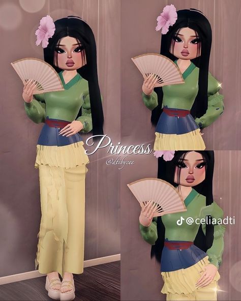 Mulan Outfit, Mulan Dress, Duo Dress, Winter Outfits Aesthetic, Famous Dress, Aesthetic Roblox Royale High Outfits, Theme Dress, Royal Outfits, Princess Outfits