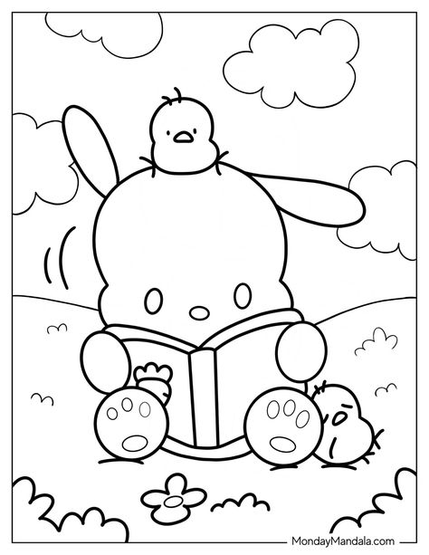 20 Pochacco Coloring Pages (Free PDF Printables) Sanrio Coloring, Hello Kitty Desenho, Hello Kitty Book, Creation Coloring Pages, Coloring Stuff, Chibi Coloring Pages, Hello Kitty Colouring Pages, Kitty Nails, Shark Coloring Pages