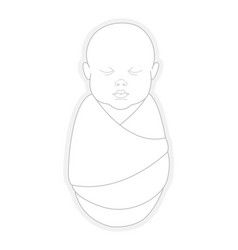 Set of Sleeping swaddled newborn baby Royalty Free Vector Newborn Baby Drawing, Newborn Drawing, Swaddled Newborn, Baby Vector, Sleeping Drawing, Trippy Drawings, Baby Doll Pattern, Newborn Swaddle, Baby Drawing