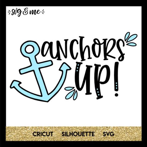 Anchors Up! Free SVG + Design Tip - SVG & Me Free Cricut, Silhouette Clip Art, Cricut Free, Cricut Craft Room, Learning Design, Free Svg Cut Files, Scan And Cut, Text Effect, Brother Scan And Cut