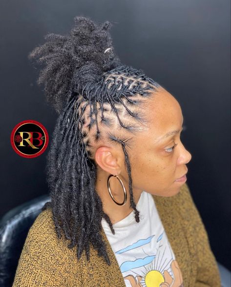 Cute Locs Hairstyles, Cute Locs, New Locs, Short Dreadlocks Styles, Short Hair Twist Styles, Dreads Styles For Women, Dread Styles, Micro Locs, Twa Hairstyles