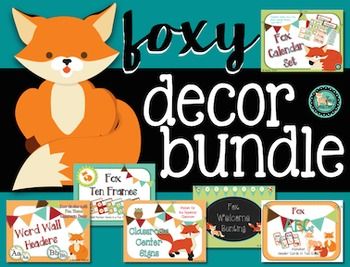 Fox Theme Class Decor Bundle! Bundle includes 6 products for use in the elementary classroom. Build A Fox Printable, Fox Bulletin Board Ideas, Fox Group Bedroom, Fox Theme Bathroom, Fox Theme Classroom Decor, Fox Classroom Theme, Fox Classroom Decor, Camping Classroom, Teacher Classroom Decorations