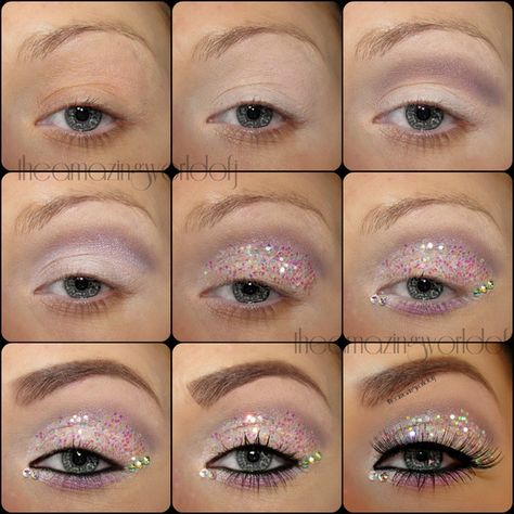 Princess Tutorial Burlesque Makeup, Christmas Party Makeup, Make Carnaval, New Year's Makeup, Liquid Glitter Eyeshadow, Glitter Eyeshadow Palette, Stage Makeup, Liquid Eyeshadow, Glitter Eyes