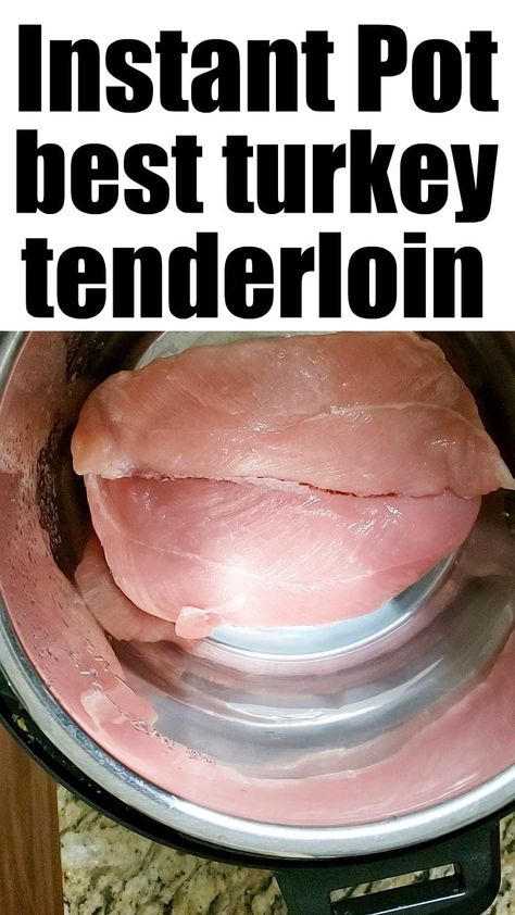 Instant Pot turkey tenderloin comes out moist and delicious with a thick gravy made at the end. Shred and add pasta for a casserole too. #instantpotturkeytenderloin #turkeytenderloin Instant Pot Turkey Tenderloin, Turkey Scallopini, Precooked Turkey, Instapot Ideas, Pressure Cooker Turkey, Turkey Tenderloin Recipes, Instant Pot Turkey, Allergy Recipes, Turkey Cutlets