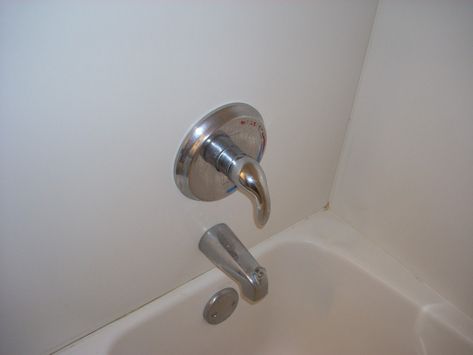 One way to cut down on faucet repairs is to simply replace the faucet.When you replace a tub faucet, you must install a faucet that has the same number of handles as the current tub faucet. Tub faucet replacements are different than a sink faucet.... Replace Bathtub Faucet, Replace Bathtub, Shower Faucet Replacement, Replace Bathroom Faucet, Toilet Handle, Bathroom Faucets Waterfall, Faucet Repair, Single Handle Bathroom Faucet, Single Hole Bathroom Faucet