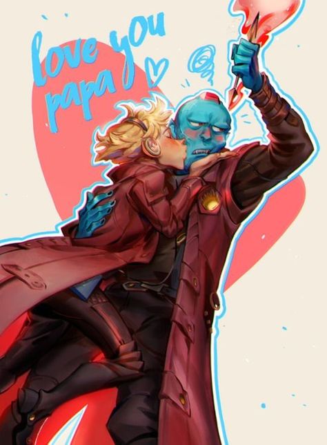 Kraglin Obfonteri, Yondu Udonta, Love You Papa, Univers Marvel, Peter Quill, Marvel Drawings, Marvel Fan Art, Star Lord, Marvel Jokes