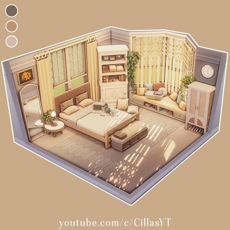 Sims 4 Bedroom Ideas No Cc Base Game, Sims 4 Twin Bedroom, Sims 4 Guest Room, Sims Bedroom Ideas Base Game, Sims Room Ideas Bedrooms, Sims 4 Master Bed Ideas, 1310 21 Chic Street Sims 4 Layout, Kids Bedroom Sims 4, Sims Townhouse