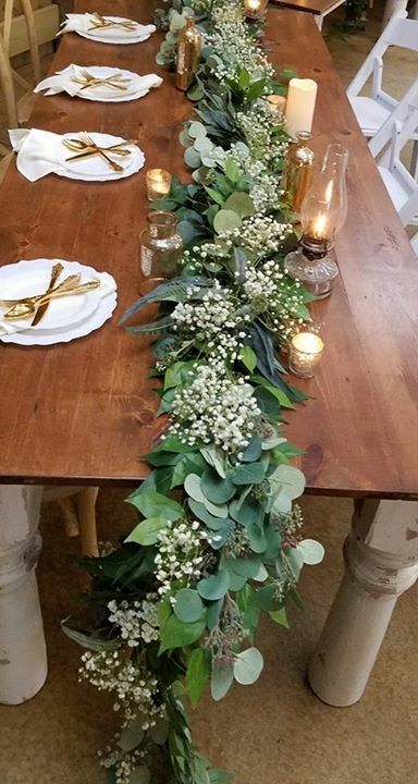 Greenery Runner, Wedding Table Garland, Table Garland, Bridal Shower Tables, Floral Runner, Green Garland, Greenery Garland, Dinner Decoration, Green Table