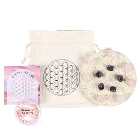 Flower of Life Crystal Grid Set https://www.jocurry.com/products/flower-of-life-crystal-grid-set Quantum Creative #Hot Flower Of Life Crystal Grid, Attracting Love, The Flower Of Life, Amethyst Tumbled, Visual Representation, Crystal Set, Spiritual Gifts, Crystal Grid, Flower Of Life